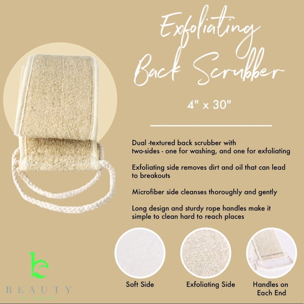 Back Loofah Shower Washer Body Scrubbers Exfoliate - Picture 3 of 8